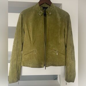 Olive Green Suede Women's Jacket